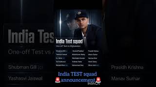 🚨 Young Stars in India Test Squad! Afghanistan Test Match🚨
