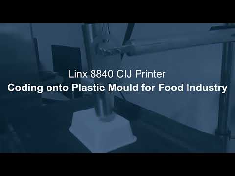 Coding onto Plastic Mould for Food Industry  │ Linx 8840 CIJ Printer