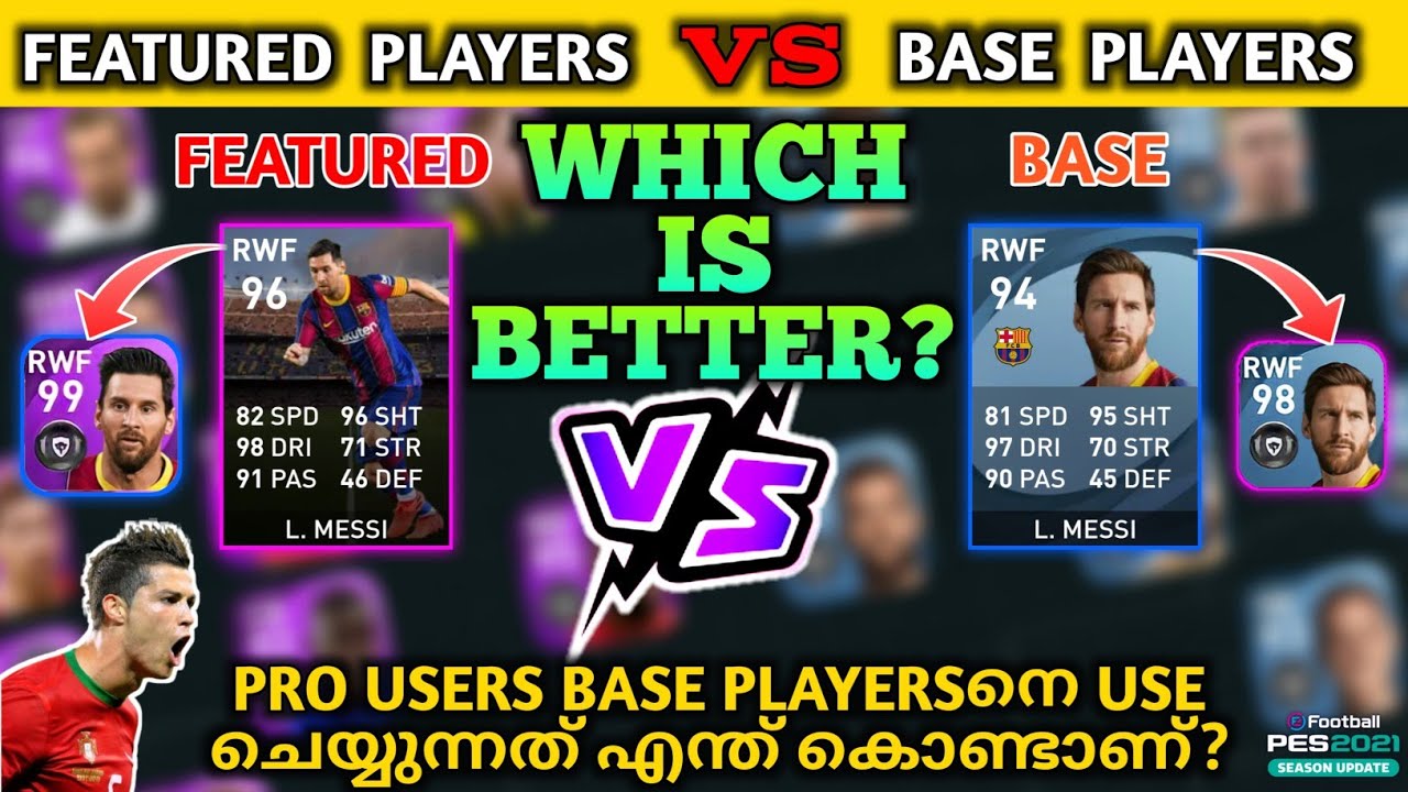 Featured Player vs Base Player | Which Is Better | Full Comparison | PES 2021 Mobile