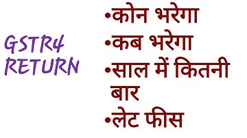 GSTR4 RETURN KYA H, LATE FEES, REVISE, LAST DATE, ANNUAL, WHAT, COMPOSITION, RETURN,  HINDI, BALA