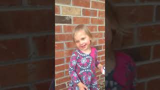 Emma's first blowing bubbles