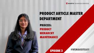 Product Hierarchy Maintenance Process - Product Article Master Department