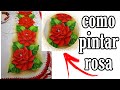 Como pintar rosa em trilho de mesa #passoapasso #pinturaemtecido