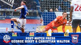 George Hirst And Christian Walton Post Bolton