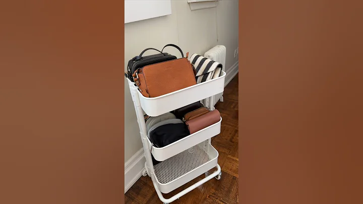 the best way to organize your purses & bags ?! 🙌 #closetorganization #ikeacart