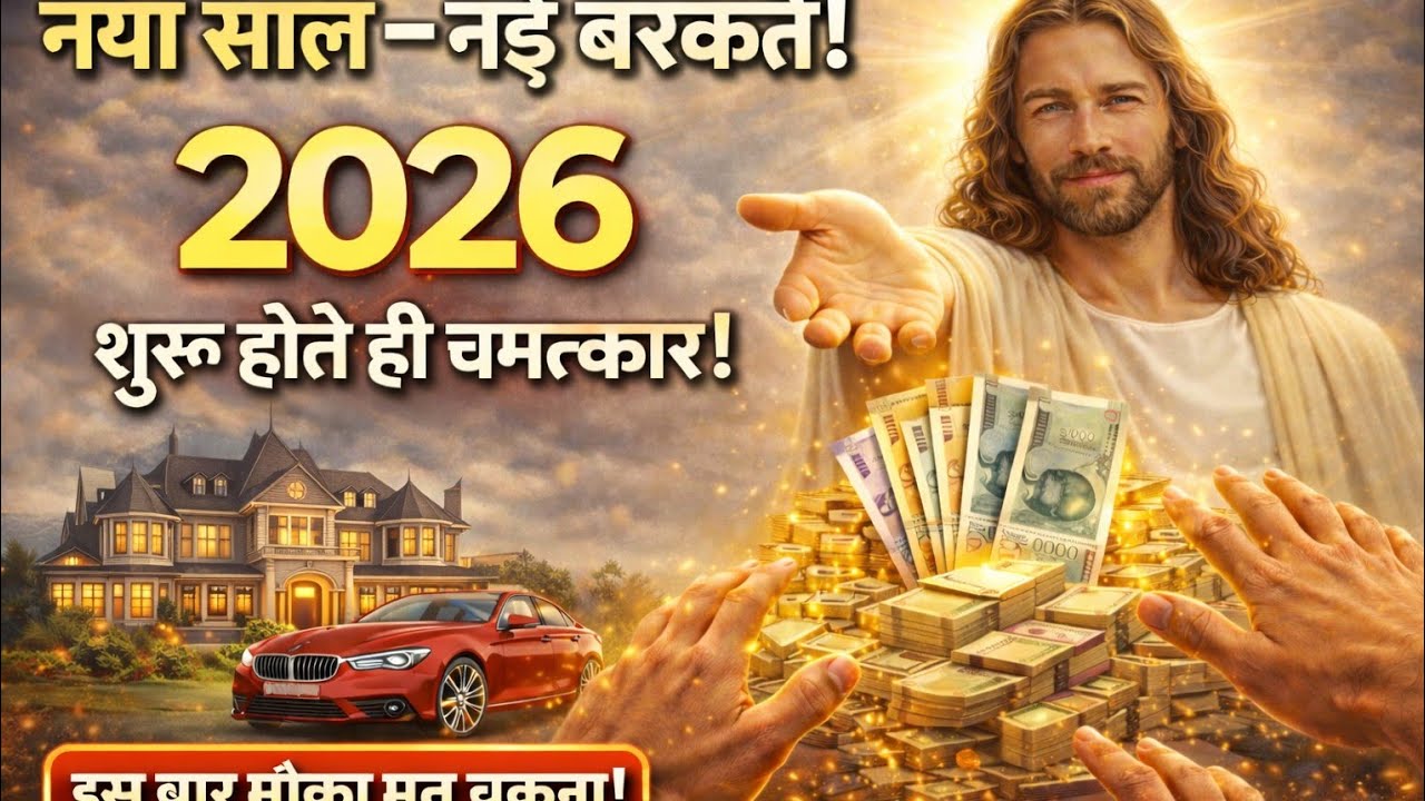 🙏नया साल 2026🌟 शुरू होते ही चमत्कार!💰🏠🚗 इस बार मौका मत चूकना | परमेश्वर की नई बरकतें अभी आ रही हैं