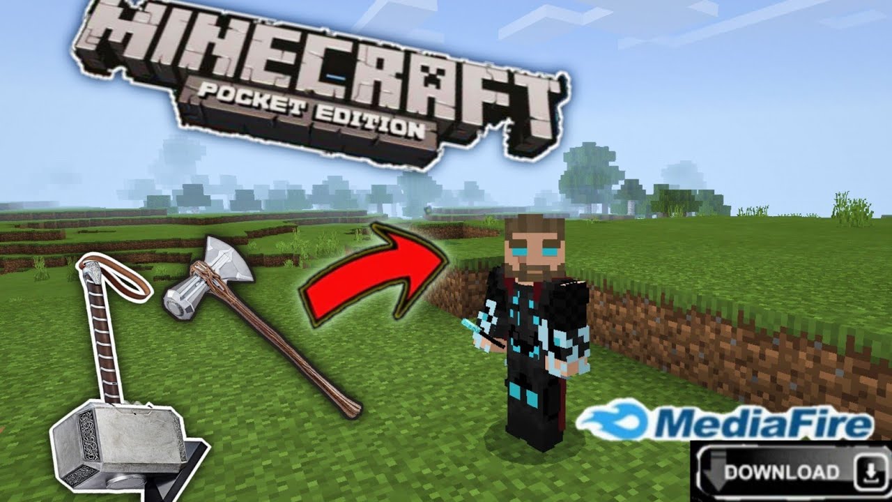 Thor Mod For Minecraft PE || How To Download Thor Mod For MCPE || MCPE ...