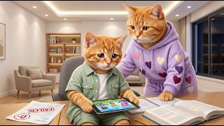 Ginger Kitten Plays Too Many Online Games 😿 Mama Cat Teaches Him an Important Lesson 📚🐱 screenshot 2
