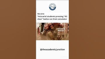 Actuarial students & calculator 🤣🤣 | The Academic Junction | Actuarial Science Coaching