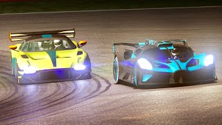 Bugatti Bolide vs Aston Martin Vulcan AMR PRO - Spa Night Race screenshot 5