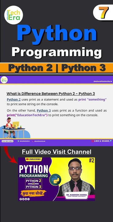 Difference Between Print statement and Print Function() in python | # ...