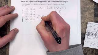 Write the equation of a hyperbola not centered at the origin