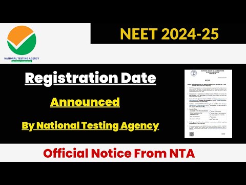 Neet 2024 Registration Start || Public notice from NTA || Neet 2024 latest news