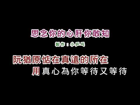 (伴奏版)曾心梅-思念你的心肝你敢知(DIY卡拉OK字幕)