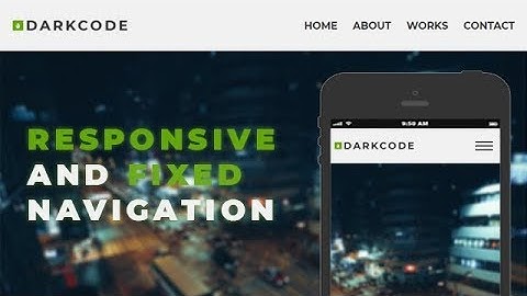 Responsive and Fixed Navigation Menu - Responsive Web Design