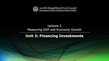 EL124 - Lecture 2: Measuring GDP and Economic Growth - Unit 3: Financing Investments