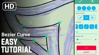 Very easy tutorial of bezier tool for beginners || How to use Bezier curve tool in pixellab