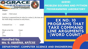 GRACE COE-CSE-GE8161-PSPPLab-Ex10- Programs that take command line arguments (word)