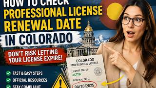 How to check a professional license renewal date in Colorado