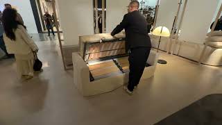 Диван-кровать, необычно складывается. #salonedelmobile #designerinteriors #prodesign 