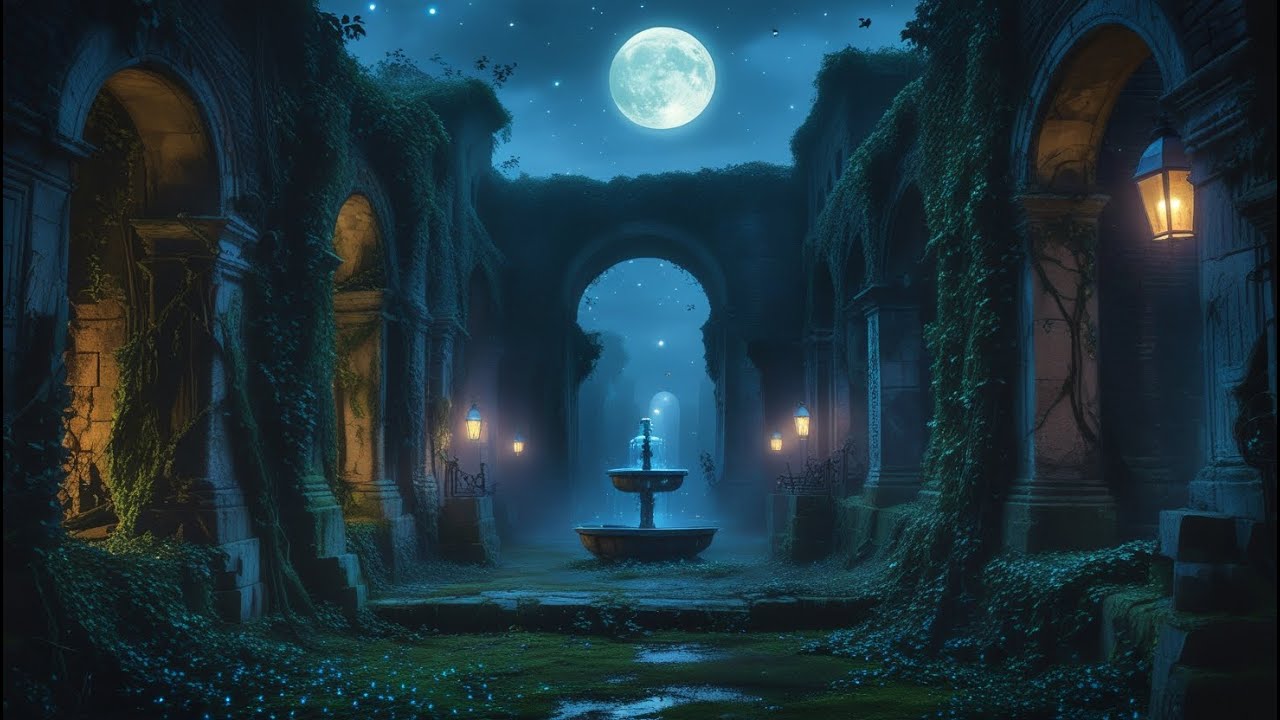 Discover the Secrets of the Ivy-Covered Ruins Under the Moon | Abandoned City, Ivy-Covered Ruins