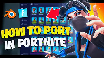 How to port fortnite skins in blender 2024 | Fortnite thumbnail tutorial
