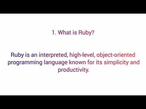 Ruby Interview Questions with Answers – Part 1 | Easy Explanation in Tamil | Crack IT Interviews