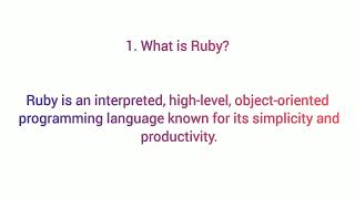 Ruby Interview Questions with Answers – Part 1 | Easy Explanation in Tamil | Crack IT Interviews