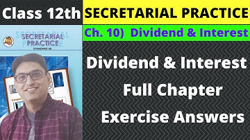 Dividend and Interest Full Chapter Exercise Answers