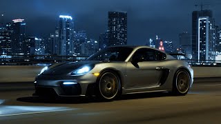Porsche Cayman GT4RS Night Drive Cinematic | 4K