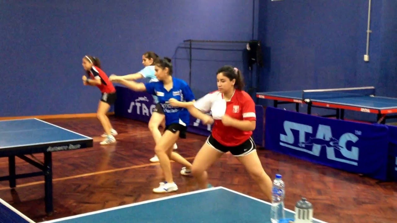 Table Tennis warming up Peruvian National team 2014