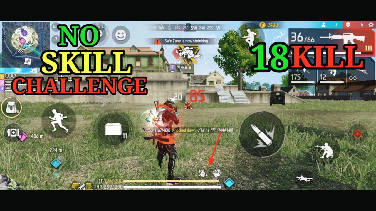 NO CHARACTOR SKILL CHALLENGE 💪 | FREE FIRE | GARENA FREE FIRE MAX | CAG AMIT FF
