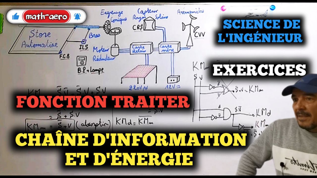 chaine d'information et d'énergie exercice Fonction traiter SM SI - YouTube