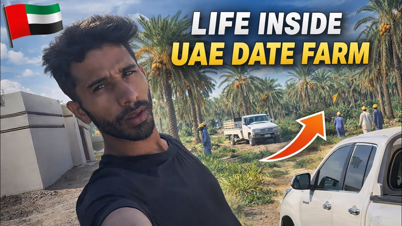 Hard Working Life in UAE Date Farm | Mazrah Workers Reality 🇦🇪