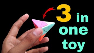 Origami - 2 easy paper toy || how to make 3 in one paper toy || 3 in one toy