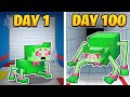 I Survived 100 DAYS as BABY LONG LEGS in Minecraft!