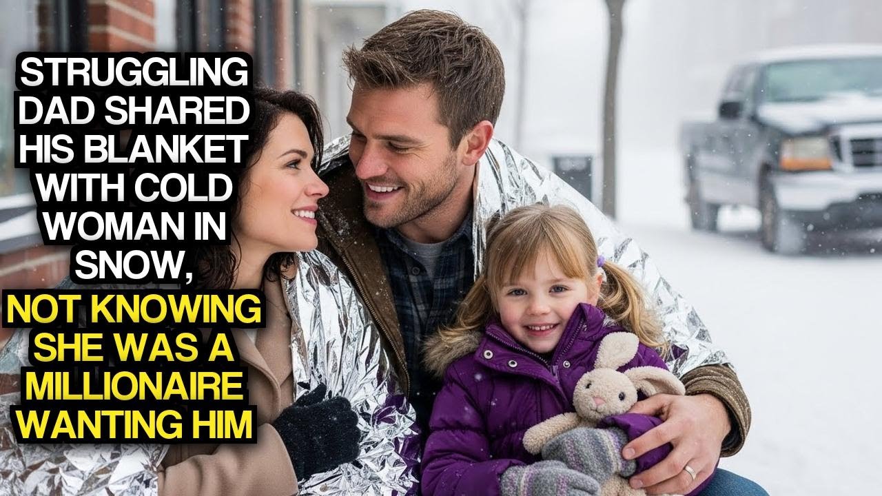 Struggling Dad Shared His Blanket With Cold Woman In Snow, Not Knowing She Was A Millionaire