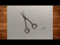 How to draw scissor step by step |for begginer with trick  [Art Future]