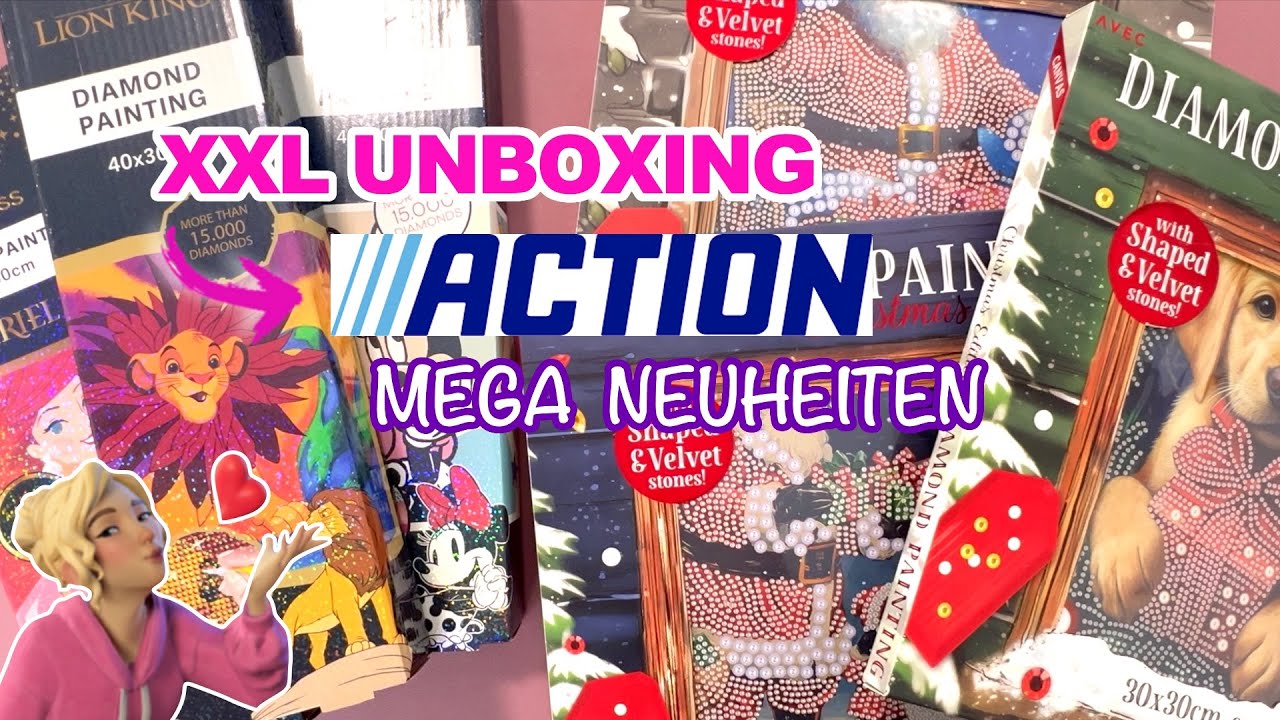 Das hätte ich NICHT! gedacht!!!! 😵 XXL UNBOXING DIAMOND PAINTING von ACTION 😲
