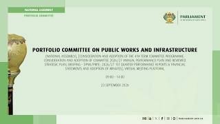 Portfolio Committee on Public Works and Infrastructure, 23 September 2026