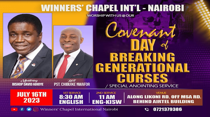 1ST SERVICE: COVENANT DAY OF BREAKING GENERATIONAL CURSES/ SPECIAL ANOINTING SERVICE| 16TH JULY 2023