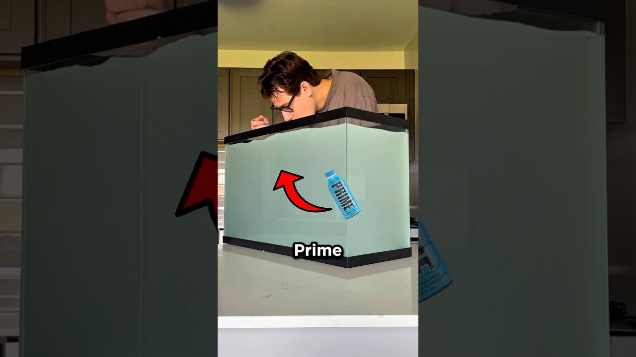 Drinking 100 Liters Of Prime With a Fork 😱