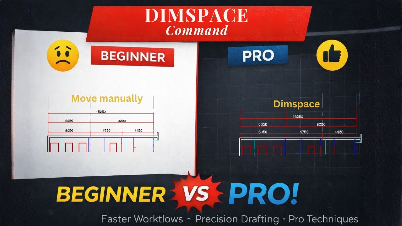 Dimspace Vertical Use DIMSPACE Like a Pro in AutoCAD! - YouTube
