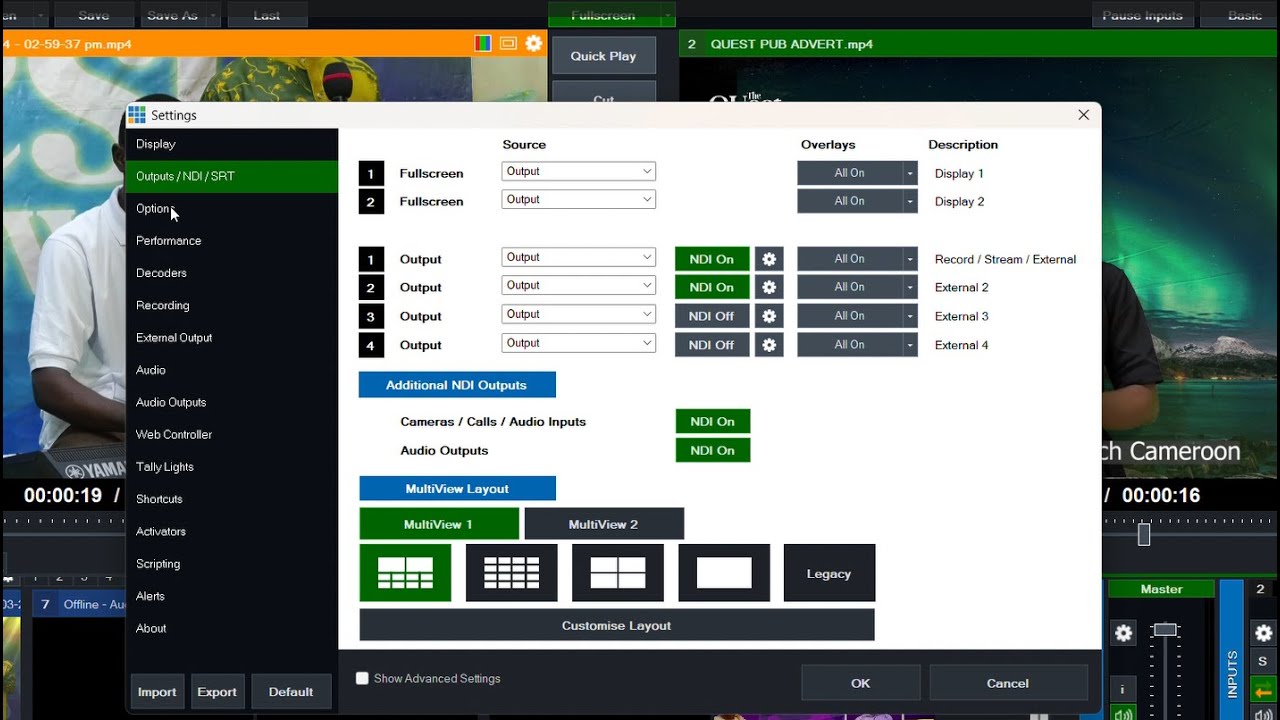 vMix - Live Streaming. Streaming Options & Performance Settings