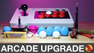 How To Mod A 8Bitdo Arcade Stick Easy with Sanwa Joystick and Buttons