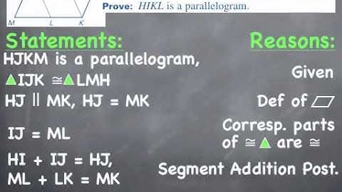 Chapter 6 Section 3 - Proving Quadrilaterals are Parallelograms(Geo)