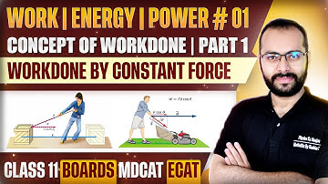 Class 11 Physics | Work Energy Power 01 | Work Done | Constant Force | Basics | Boards ECAT MDCAT