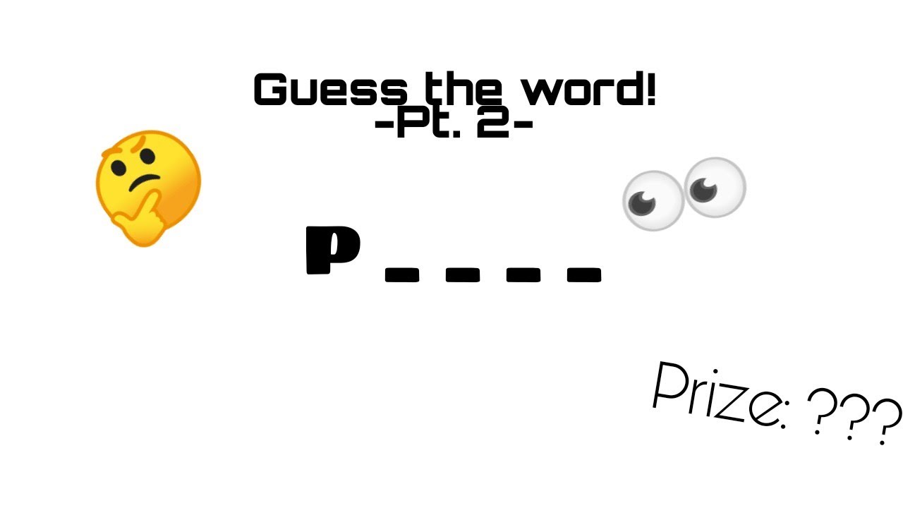 •Guess the Word Part 2• YouTube