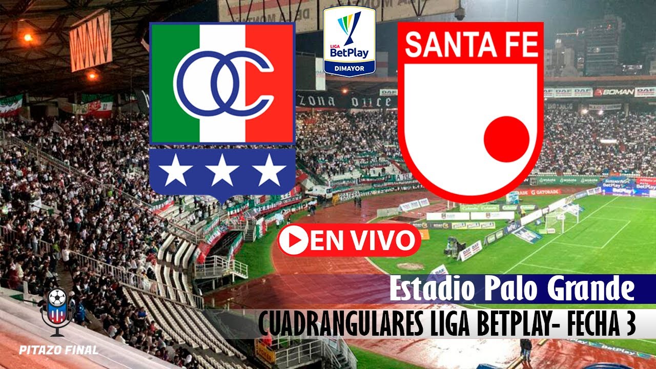 ONCE CALDAS VS SANTA FE En vivo hoy 🔴 Cuadrangulares Liga Betplay 2024 ...