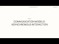Lecture 4. Communication Models: Asynchronous Interaction